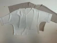 【UNIQLO】Vネック半袖シャツ2色セット/２枚
