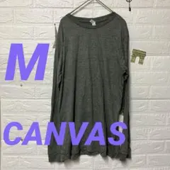 CANVAS グレー 長袖カットソー 【M】　メンズ　レディース