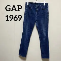GAP 1969 テーパードデニムパンツ ジーンズ ネイビーのサムネイル
