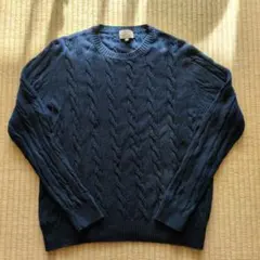 GREEN LABEL RELAXING ケーブルニット M ネイビー