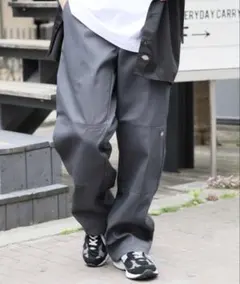 【未使用】Dickies ダブルニー 32 × 30 チャコール