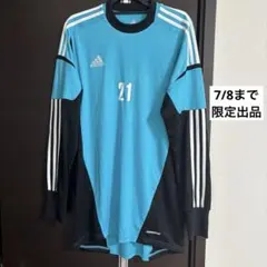 adidasアディダス キーパーシャツ GKシャツ 長袖 パッド付 水色のサムネイル