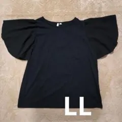 【新品】しまむら HK WORKS LONDON 袖フレアTシャツ LL 黒