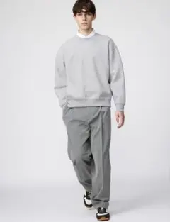 M ユニクロC オーバーサイズスウェットシャツ 男女兼用 グレー