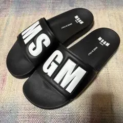 MSGM ロゴ ブラック サンダル