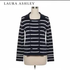美品　Laura Ashley　ローラアシュレイ　カーディガン　M ボーダーのサムネイル