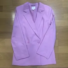 H&M ピンク ダブルブレスト テーラードジャケット