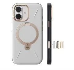 TORRAS iPhone 17 ケース レザー MagSafe 耐衝撃 グレー