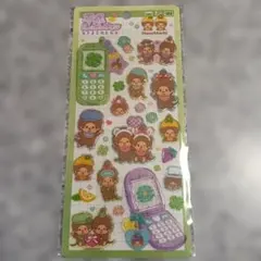 モンチッチ 平成はっぴーフォン ステッカー グリーン