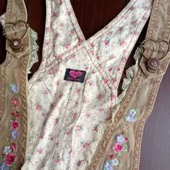 メゾピアノサロペット　薔薇刺繍　150、160のサムネイル