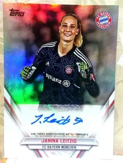 バイエルン ヤニーナ ライプツィヒ topps auto サイン カード 女子