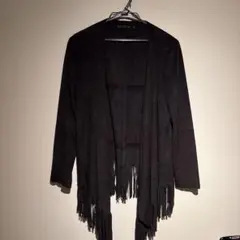 ZARA BASIC フリンジ カーディガン