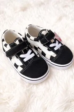 新品タグ付 VANS キッズスニーカー 13cm チェッカー ベビー ブラック