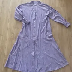 美品✨ アニエスベー 38 ロング シャツワンピース フレンチスリーブ 薄紫 アニエスベー ロングシャツワンピース フレンチスリーブ 38 M - メルカリ