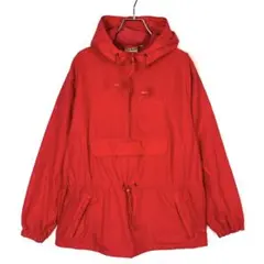 80sエルエルビーンL.L.Beanナイロンジャケットアノラックパーカー赤レッド