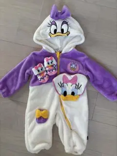 【匿名即日発送】美品ディズニーなりきりデイジー　ロンパース　靴下　スタイセット