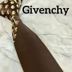 ジバンシー　ネクタイ　ブラウンゴールド　レジメンタル