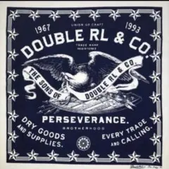 □DOUBLE RL/ダブルアールエル ネイビー/インディゴバンダナ 鷲 新品 