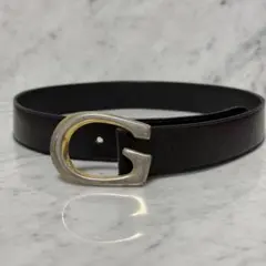 GUCCI 本革 レザーベルト ホースシュー Gバックル ブラック イタリア製 GUCCI 本革 レザーベルト ホースシュー Gバックル ブラック イタリア製
