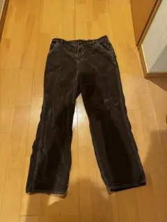 ダークブラウン コーデュロイパンツ
