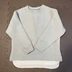 グローバルワーク　ライトグレー レイヤード トレーナー　130