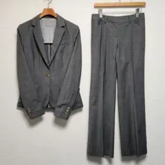 セオリーリュクス　レディーススーツ　セットアップ　無地　グレー