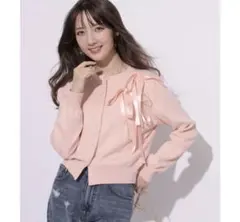 リボン　カーディガン