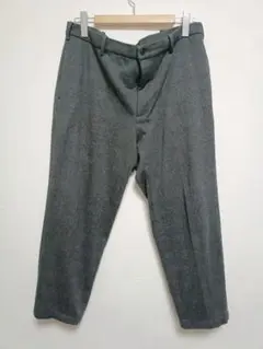 UNIQLO 大きいサイズ グレー チェック柄 ワイドパンツ