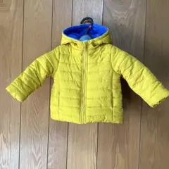 CHINO KIDS イエロー フード付き キルティングアウター　90