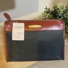 【新品未使用】タグ付き McGREGOR クラッチバッグ レザー 黒/茶