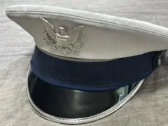 レア　ビンテージ　USAF アメリカ国章付きキャップ帽子 白