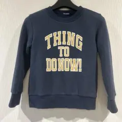 ネイビー プリント トレーナー