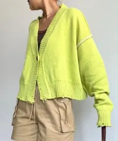 【SHAGGIE】 リバーシブルオーバーダメージニットカーディガンのサムネイル
