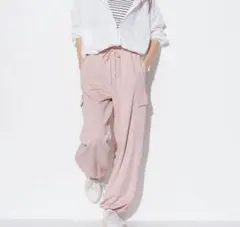 ユニクロ　UNIQLO スウェットカーゴパンツ　ピンク　M