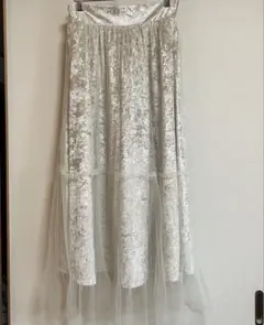 オリーブデオリーブ　ロングスカート　白