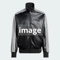 ☆0434 adidas フェイクレザー ルーズ FB トラックジャケット
