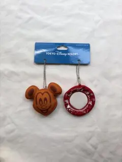 ミッキーワッフル　プレート　ぬいぐるみバッジ