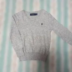POLO ラルフローレングレー Vネックセーター120cm