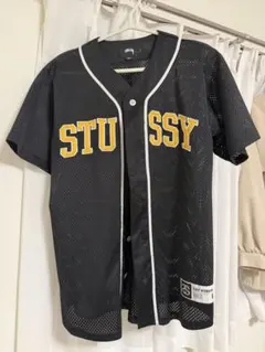美品】［最終値下げ］STUSSY メッシュベースボールシャツ ブラック S