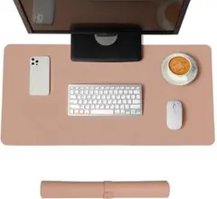 Senteria デスクマット PU レザー コーラルレッド オフィスデスク