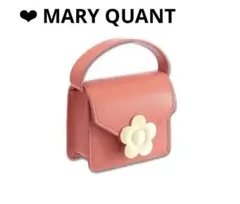 ❤️✳︎マリークワント・アクセントメタルデイジー・フラップポーチ・オレンジ系・新品