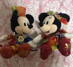 ディズニー　40周年　ミッキー&ミニー　ぬいぐるみ