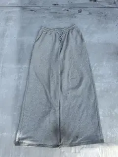 グレー ワイドパンツ スウェット　Y2K ストリート　グランジ