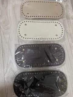 合成皮革 長方形 カバン底 4色セットハンドメイド用