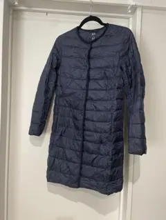 UNIQLOウルトラライトロングダウンジャケットレディースM ネイビー