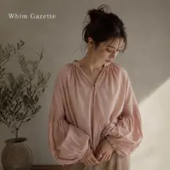 Whim Gazette ラミージャケット ピンク シアージャケット 麻100
