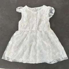 花柄刺繍ホワイトワンピース 12-18