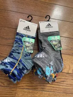 adidas キッズ靴下 3ペアセット 23-25cm