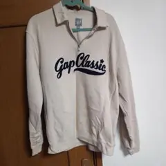 00s GAP ギャップ ハーフジップ スウェットトレーナー 　ベージュ
