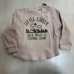 petit main ワッフル長袖カットソー 90